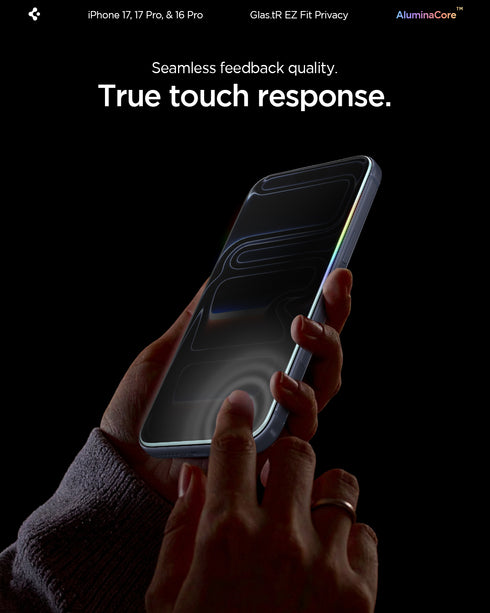 Spigen iPhone 17 Pro / 17 Screen Protector – GLAS.tR EZ Fit | Privacy